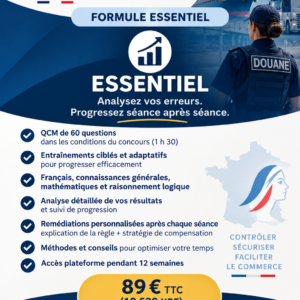 QCM concours Douane Catégorie B – Essentiel | Léoba
